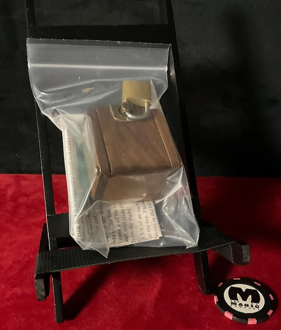 Dave Powell - Walnut/Brass Antique Pill Box (RARE Fine Magic Apparatus)
