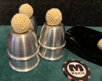 Ickle Pickle - Juego clásico de vasos y bolas de aluminio vintage (¡Un buen hallazgo!)