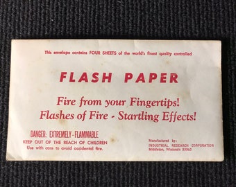 Flash Paper (Rare these days)