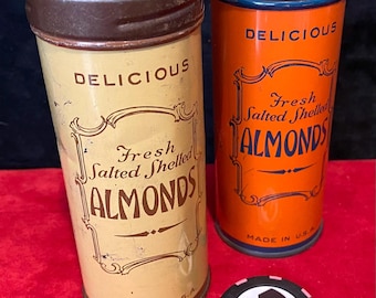 S. S. Adams - Vintage Snake-in-a-can Almonds (Rare Classic 1940s)