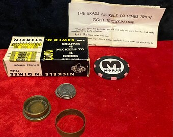 Franco Magic - Vintage Nickels To Dimes (Nicely Crafted Collectible Brass 1940s)