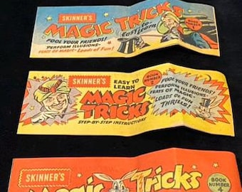 Quality Magic - Vintage Cereal Giveaways ~ SKINNER'S Magic Tricks Comic~Ephemera Set (Excellent Find 1960s)