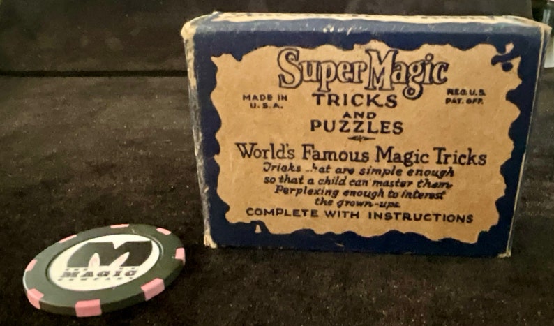 Vintage Super Magic Tricks And Puzzles 1940s Steel Ball & Tube Illusion RARE Collectible image 2