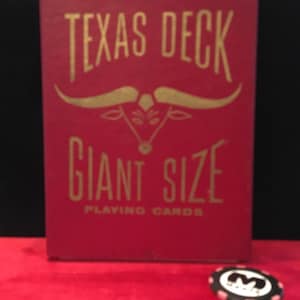 Vintage Giant Size Plastic Coated Quality Playing Cards - Texas Deck Jumbo (1980s Like New)