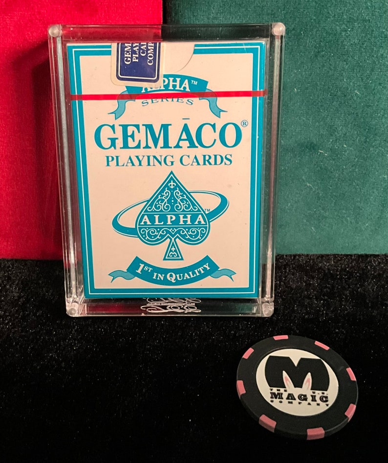 Vintage Harrah's RINCON Tarjetas de casino vírgenes selladas coleccionables con vitrina de naipes de cristal de TCC imagen 2