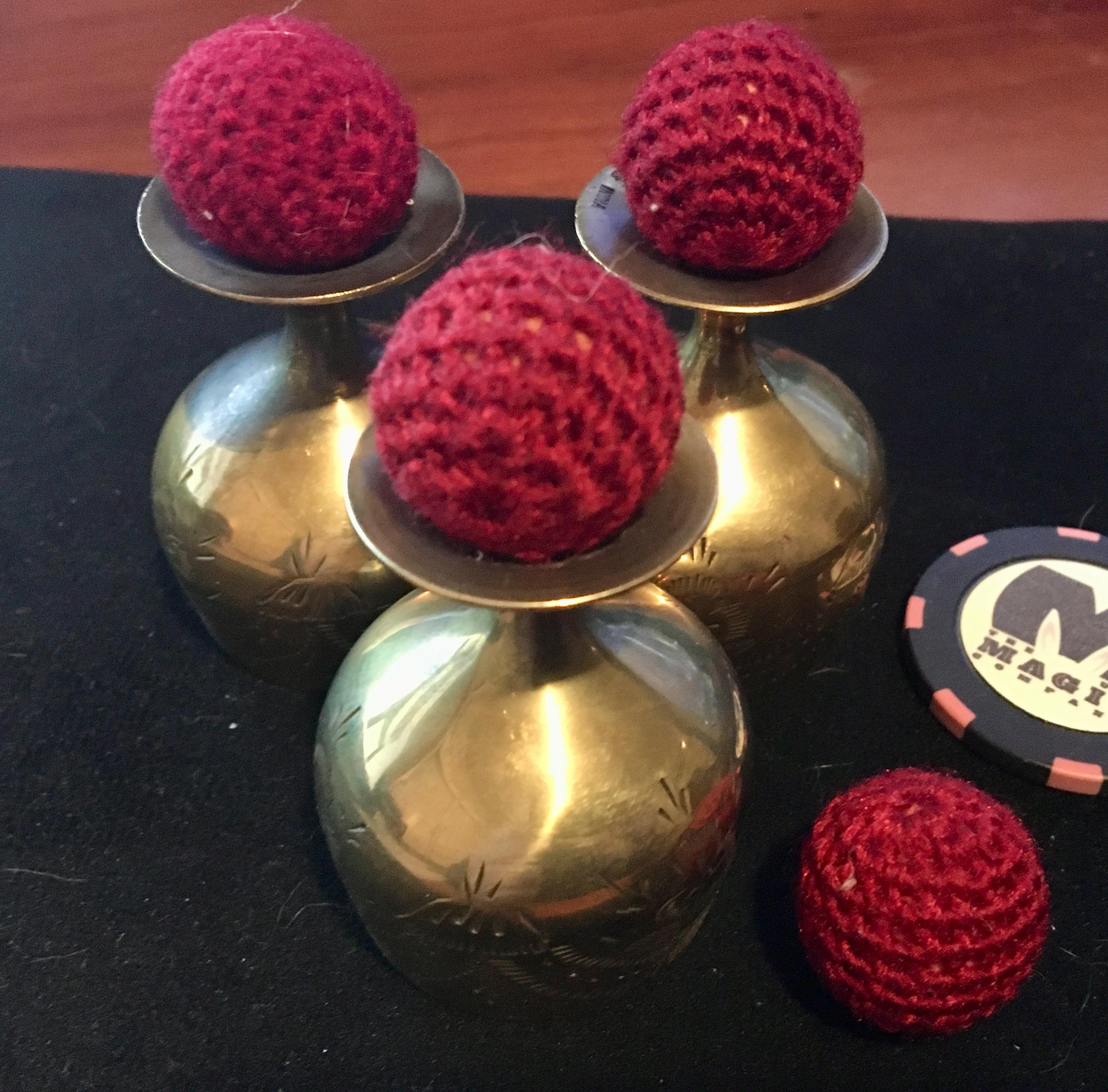 Quality Magic - Petite Brass Indian Table Hopping Cups and Balls (Super Rare Unique Collectible)