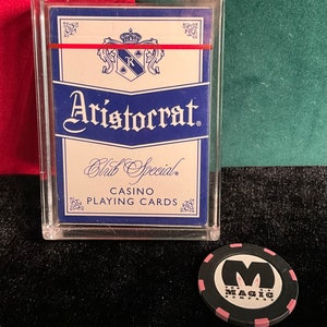 Vintage Aristocrat Nevada Landing Casino Las Vegas Collectible Sealed Unspoiled Casino Deck w/Crystal Playing Cards Display Case By TCC image 2