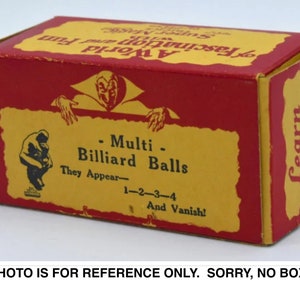 Vintage Super Magic Tricks & Puzzles 1940s Wooden Multiplying Balls Very RARE Mini Set NO BOX image 3
