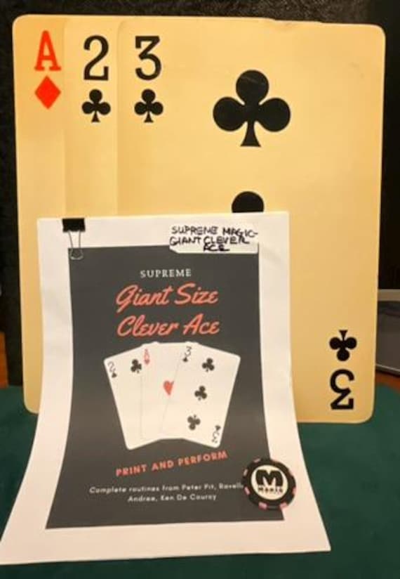 Supreme Magic Co. - GIANT Size Clever Ace  (Rare Find)