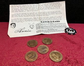 Jack Chanin - Juego de monedas de cobre antiguas / Peniques ingleses (¡Genial y raro, de la década de 1950!)