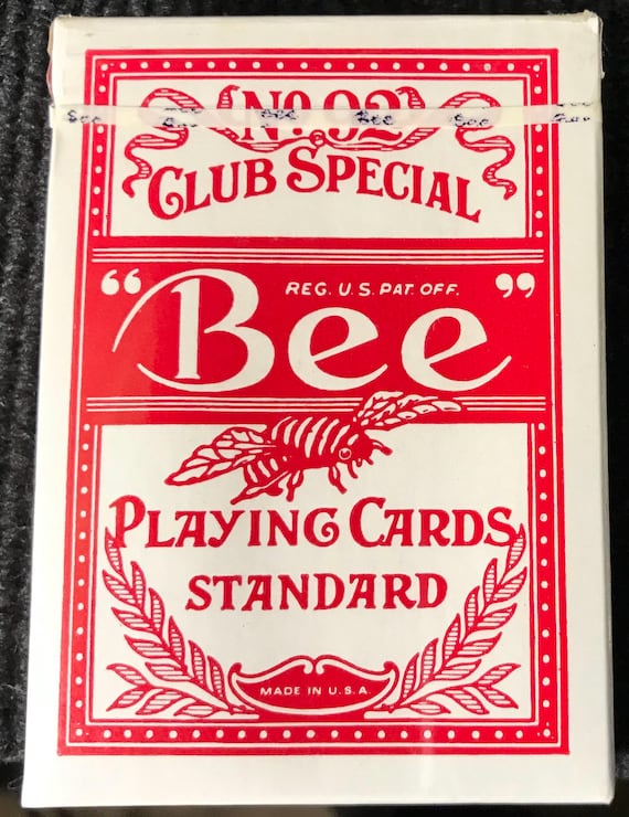Bee No. 92 Cambric Finish ~ Marked #1 Club Special Playing Cards