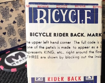 Bicycle Rider Back Mark #9 ~ One Way BLUE (Vintage & Classic)