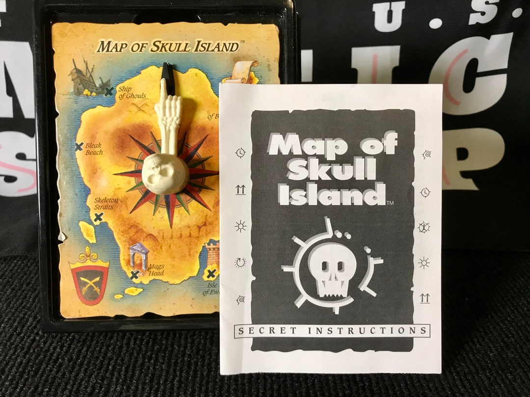 Vintage Milton Bradley Magic Works Map of Skull Island Collectible - Etsy