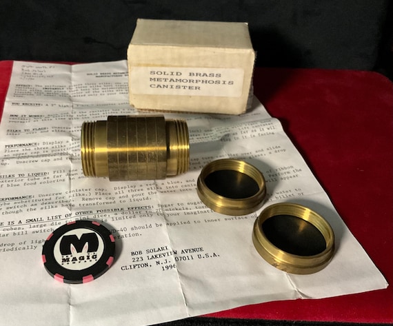 Quality Magic - Solid Brass Metamorphosis Canister (RARE Brass Collector 1996)