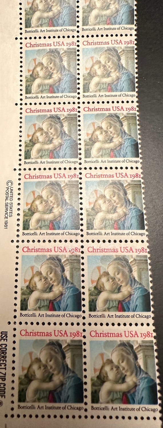 4518 外国切手 ガーンジー 1985年クリスマス シートおしゃれデザイン 切手の博物館のクリスマス | 切手の博物館