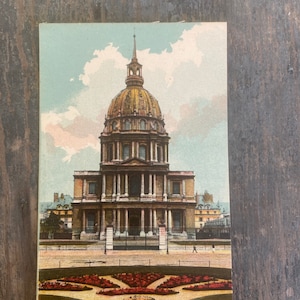 Cartão postal francês vintage - La Dome des Invalides