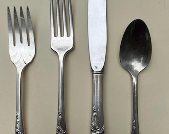 Oneida - Cubiertos Orquídea Blanca - Fabricados en 1953