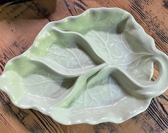 Mid Century - Green Divided Platter