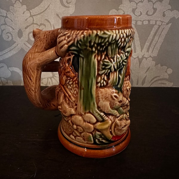 Vintage Bavarian Beer Stein w/Fix Handle