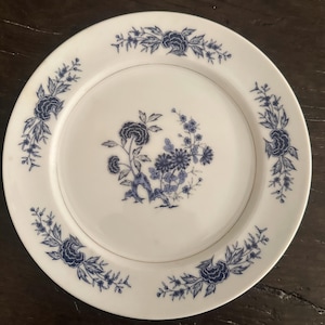 Blue Meissen Salad Plate - Seyei Fine China