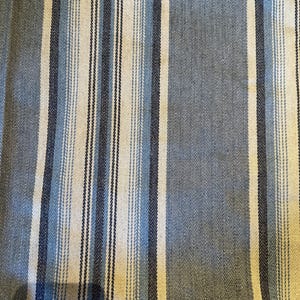 Rustic Denim Blue Stripe Fabric