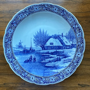 Royal Sphinx Large Delft Blue Platter - Made in Holland