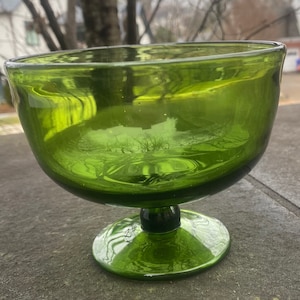 Green Glass Compote