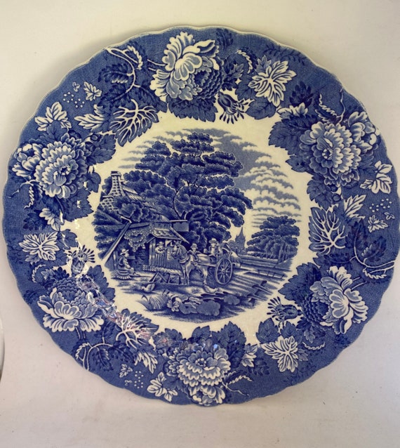 【Enoch Wood's】プレート Wood Ware Enoch Woods Salad Plate - Blue Pattern - Etsy