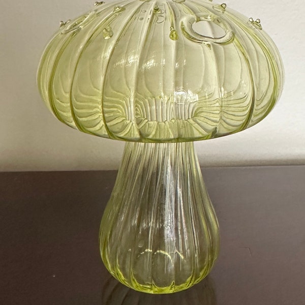 Delicate Green Mushroom Vase