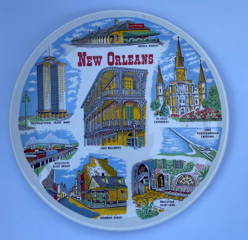 Beautiful News Orleans Souvenir Plate