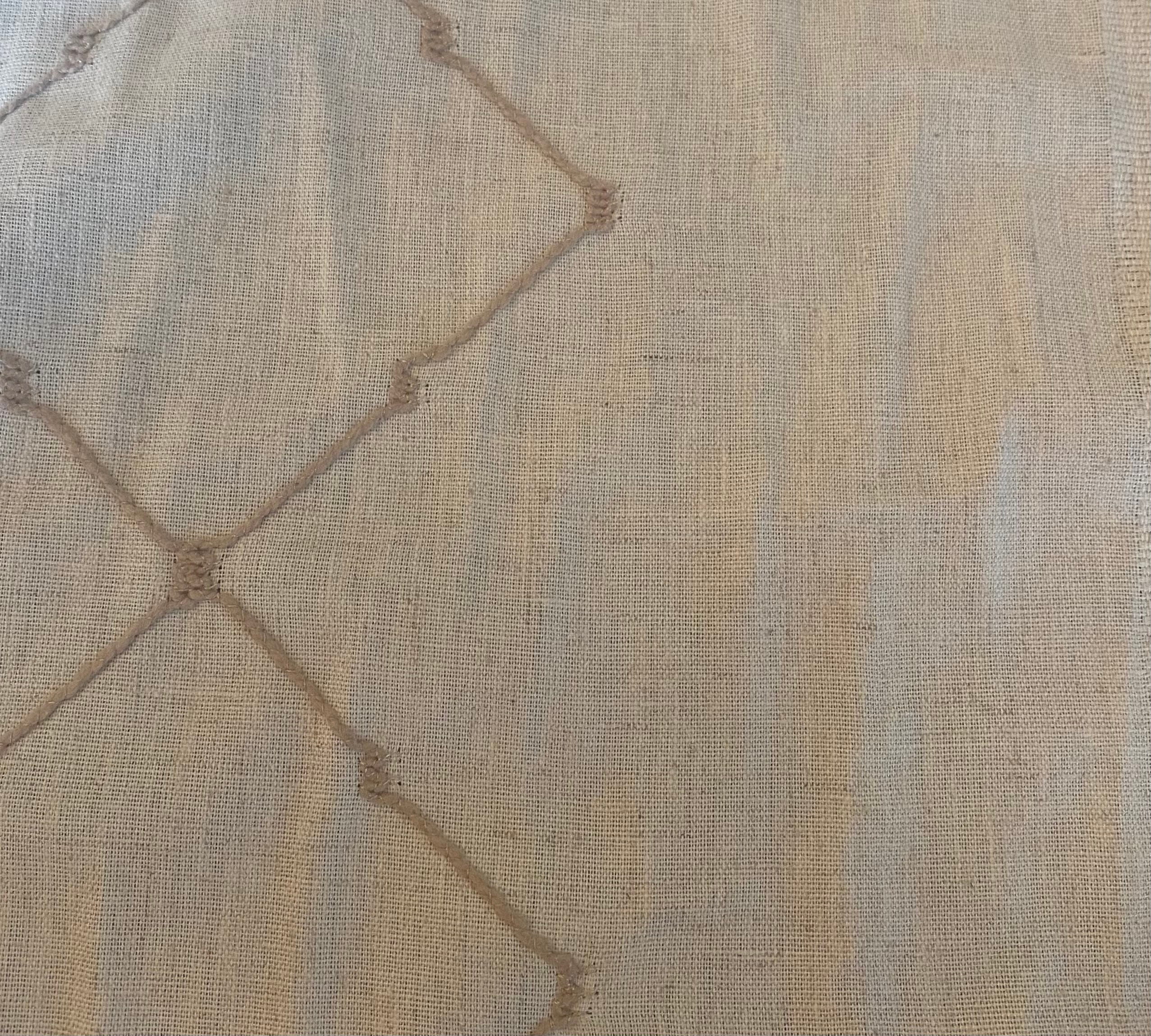 Muslin Embroidered Drapery Fabric Etsy