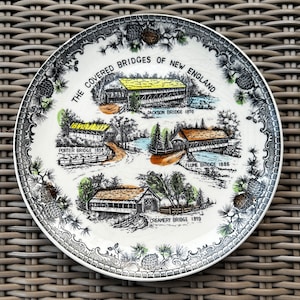 Beautiful Collectible Plate - Covered Bridges of New England - VERY UNIQUE!