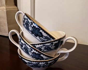 Antique Nikko Double Phoenix Porcelain Teacup Arita, Japanese