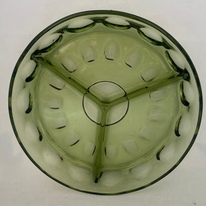 Green Glass Divided Tray