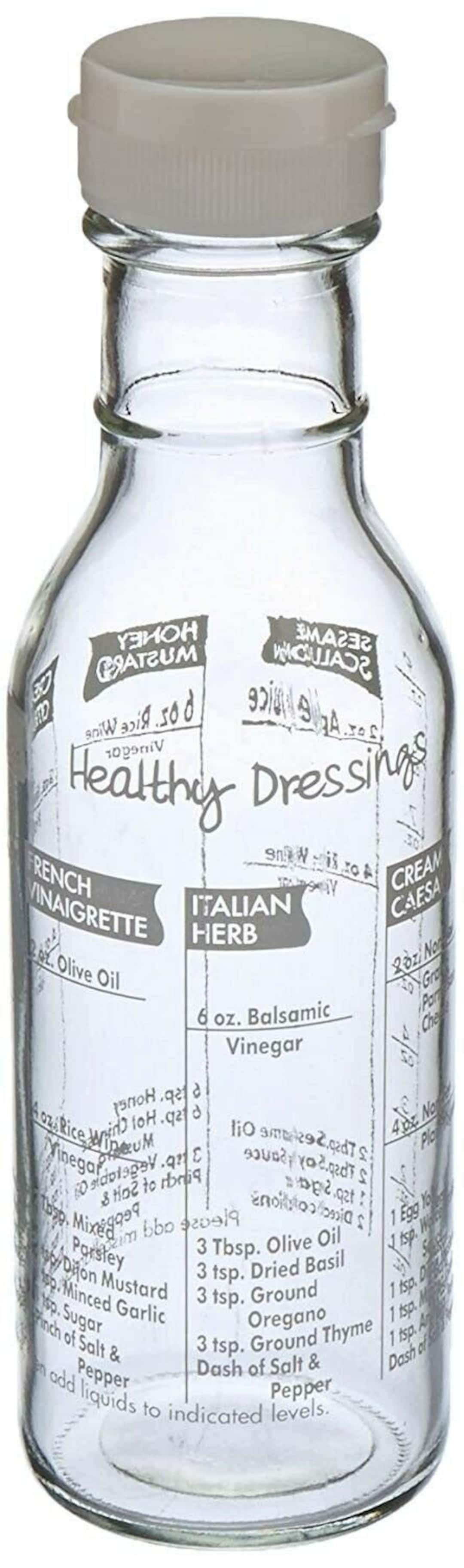 Glass Salad Dressing Shaker/maker 11 Ounces With Recipes Etsy