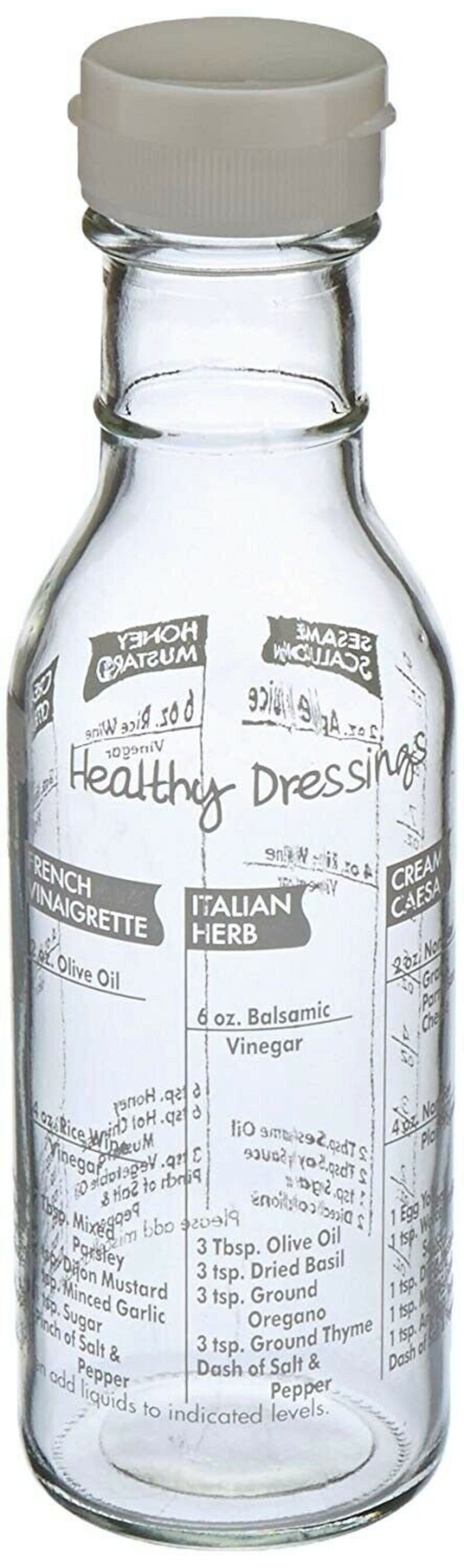 Glass Salad Dressing Shaker/maker 11 Ounces With Recipes Etsy