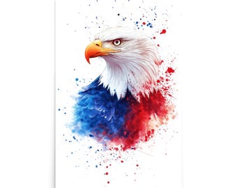Bald Eagle America Watercolor