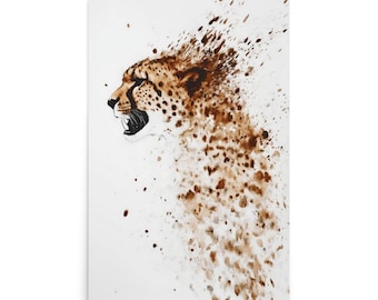 Cheetah Watercolor Splash