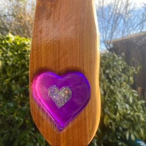 Transparent Pink Heart Tree Spinner