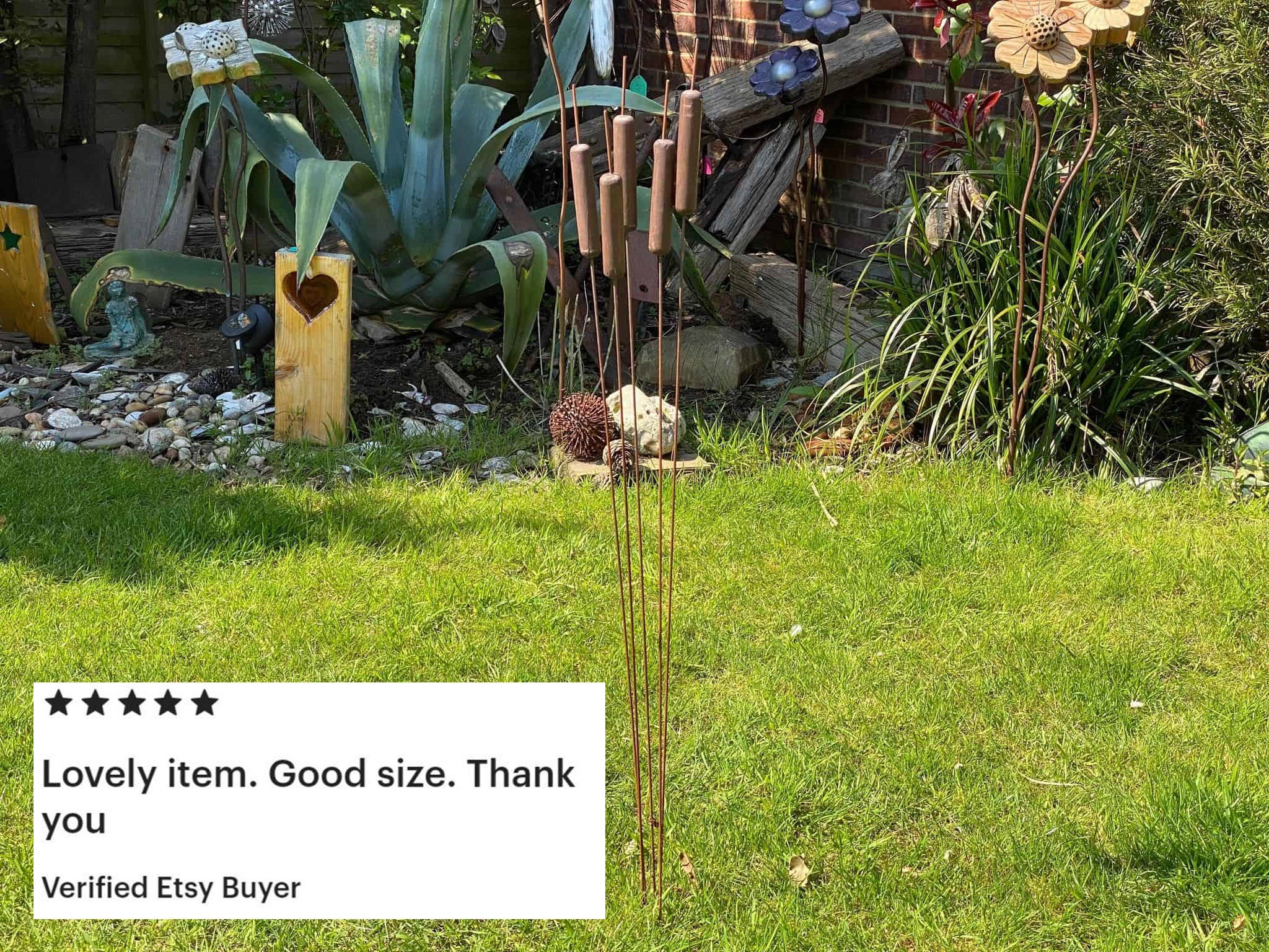 Fake Bull Rushes Handmade Wooden Bulrushes Ornament - Unique Gifts - Rustic Home Decor ...
