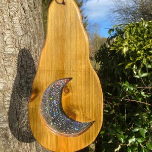 Transparent Crescent Moon Tree Spinner
