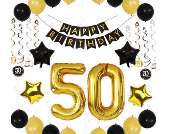 50th Birthday Party Decorations For Men Etsy