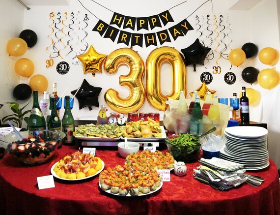 30th Birthday For Him Decorations For Man Woman Her Happy Etsy