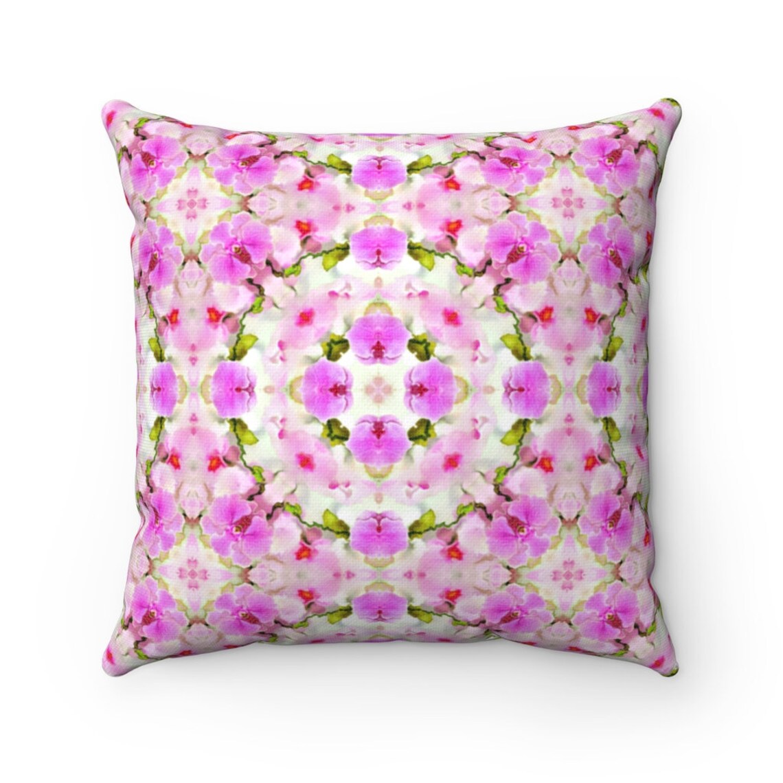 Pink orchid pillow case Floral pillow cover soft bedroom Etsy