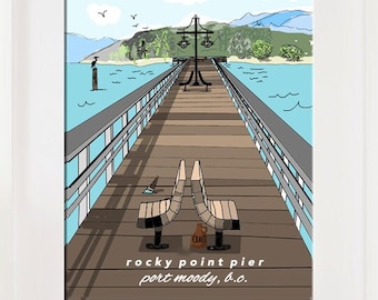 PRINT - Port Moody -  Rocky Point Pier - Tricities -  8x10 Print