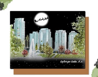 Coquitlam Christmas Card - LaFarge Lake - TriCities Holiday Card