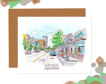 Coquitlam Note Card - Glen Drive - TriCities Thank You Card