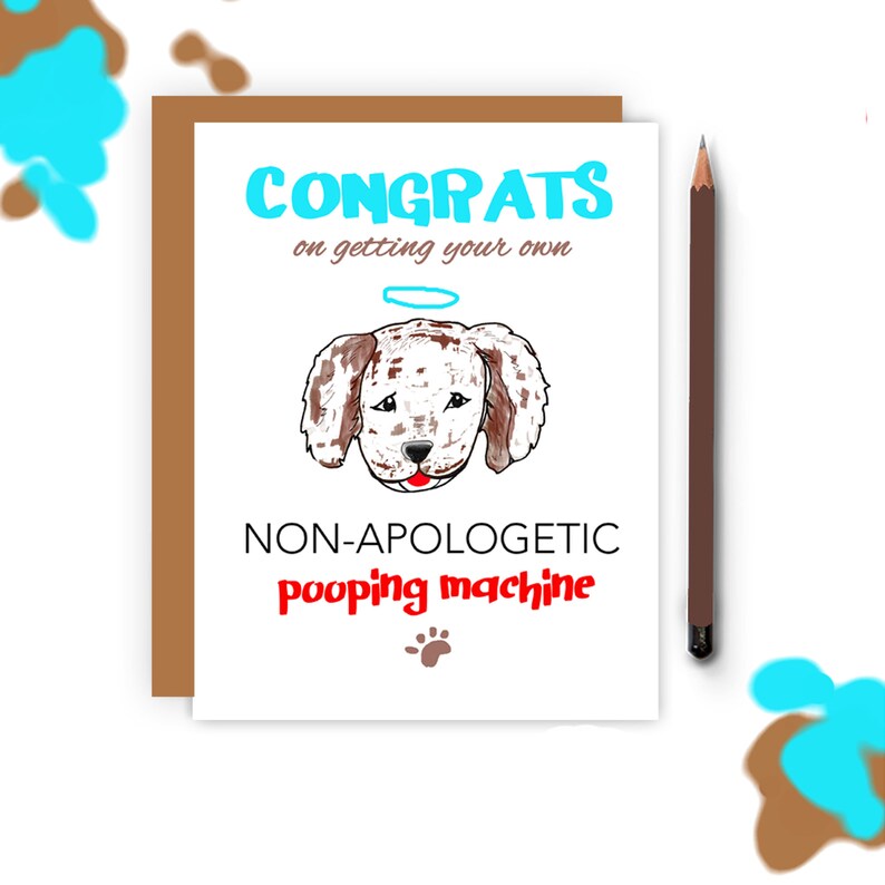 New Dog Card Congratulations Congrats Card Dog Adoption Etsy