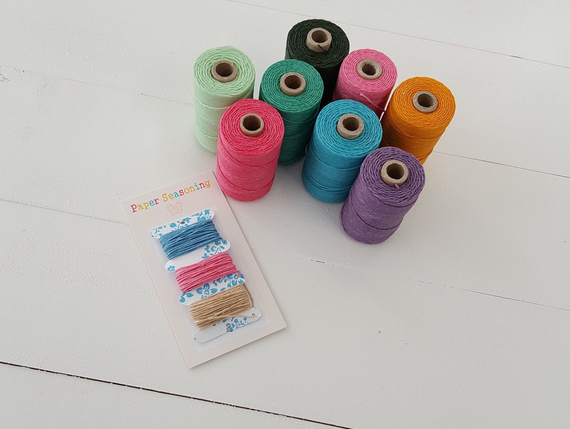 Sample Set 4ply Waxed Linen Thread Bookbinding 33 Yard Set Etsy