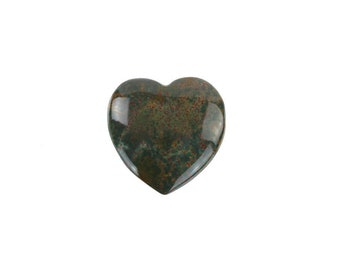 Bloodstone Heart Shaped Carved Stone